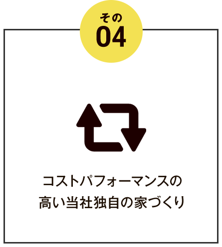 その4 コストパフォーマンスの高い当社独自の家づくり